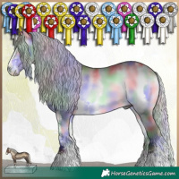 Horse Color:Nacre White Spotted Chocolate Silver Brown Chinchilla Onyx and Nacre White Spotted Silver Bay Chinchilla Onyx