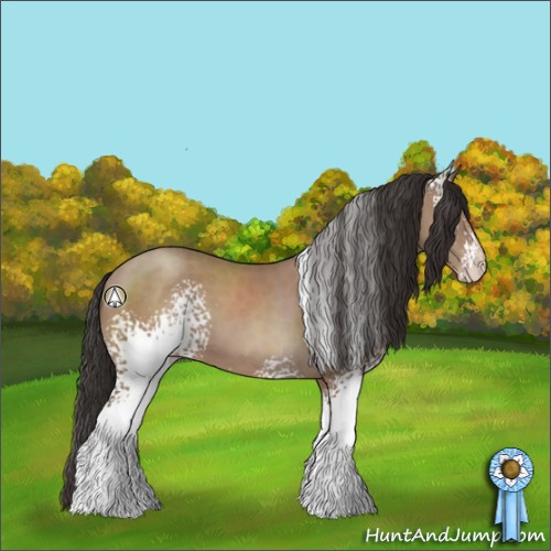 Horse Color:White Spotted Classic Champagne Sabino