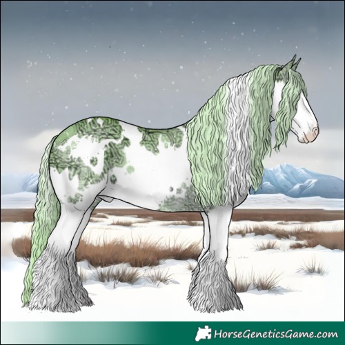 Horse Color:Watercolor White Spotted Liver Red Dun Ice Splash 