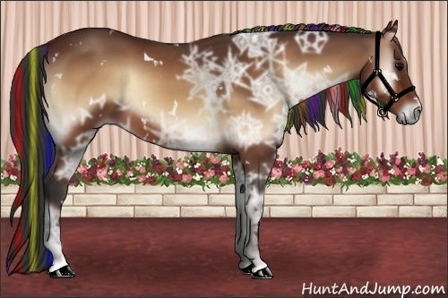 Horse Color:Painted White Spotted Bay Ice Onyx 