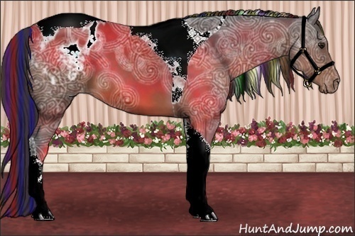 Horse Color:Painted Brown Ice Sabino Tobiano Appaloosa 