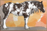 Horse Color:White Spotted Silver Brown Mushroom 