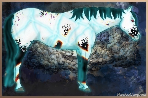 Horse Color:Thunderstruck White Spotted Liver Chestnut Chinchilla Pearl Rabicano 