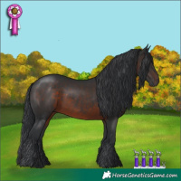 Horse Color:Brown Rabicano 