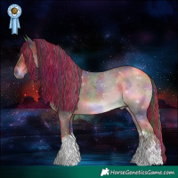 Horse Color:Painted Nacre Liver Chestnut Tobiano 
