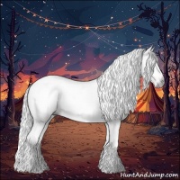 Horse Color:Gray Liver Red Roan Pearl Tobiano Frame 