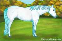 Horse Color:Gray Thunderstruck Watercolor Blue Onyx Ice Roan Sabino Splash