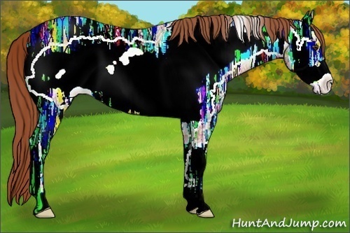 Horse Color:Gold Champagne Ice Onyx Frame