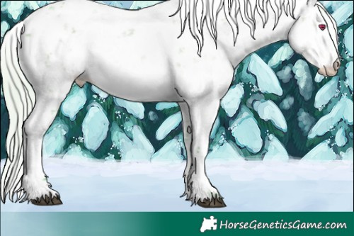 Horse Color:Watercolor Silver Brown Chinchilla Sabino