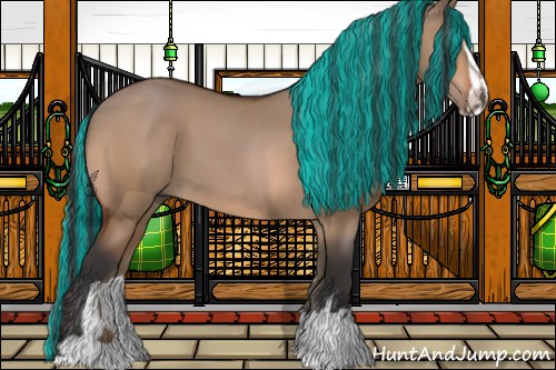 Horse Color:Painted Bay Dun Sabino