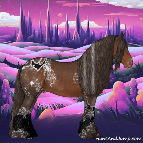 Horse Color:White Spotted Liver Chestnut Tobiano Blanket Rabicano 