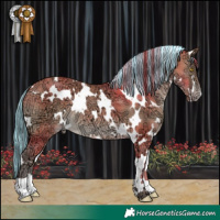 Horse Color:Painted White Spotted Sable Champagne Ice