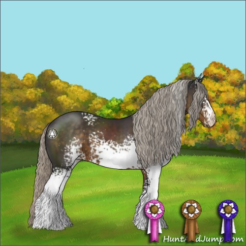 Horse Color:White Spotted Silver Smoky Black