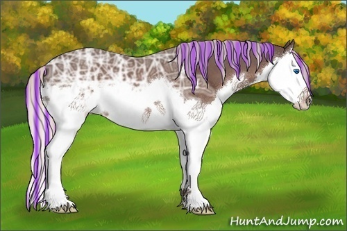 Horse Color:Painted Silver Blue Ice Roan Splash 