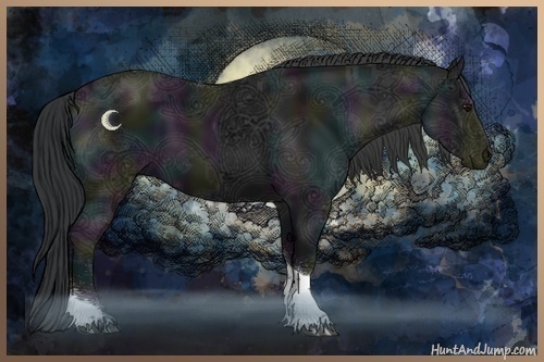 Horse Color:Midnight Black Ice Tobiano