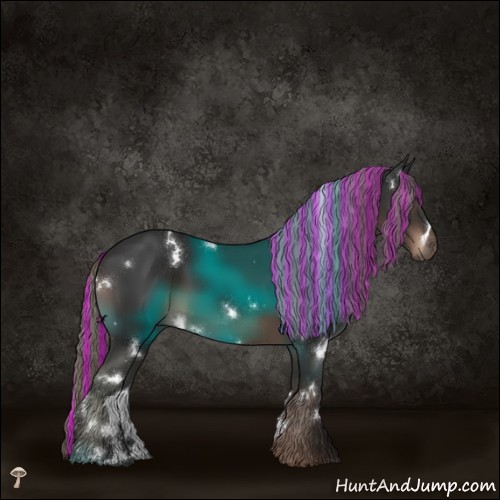 Horse Color:Painted White Spotted Liver Chestnut Mushroom