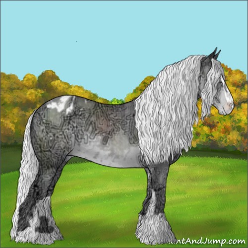 Horse Color:Silver Classic Cream Champagne Chinchilla Ice Sabino Varnish 