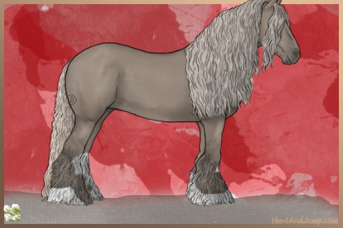 Horse Color:Silver Grullo Tobiano