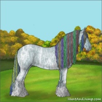 Horse Color:Painted Watercolor Liver Red Ice Roan 
