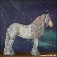 Horse Color:Nacre White Spotted Silver Grullo Ice Rabicano