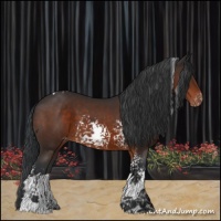Horse Color:White Spotted Brown Tobiano Varnish 
