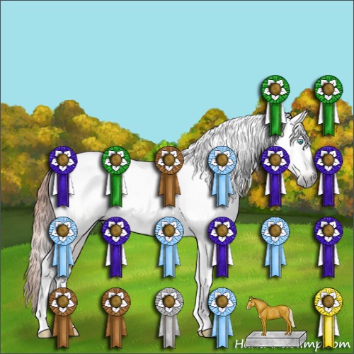 Horse Color:Gray Sable Cream Champagne Pearl Tobiano