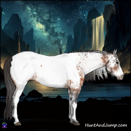 Horse Color:White Spotted Bay Frame Appaloosa Rabicano  and White Spotted Bay Frame Appaloosa Rabicano 