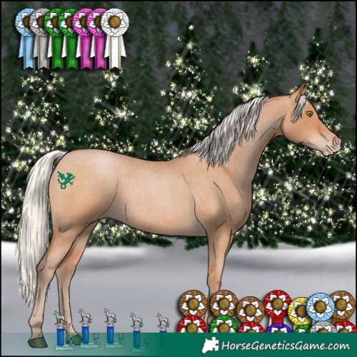 Horse Color:Silver Brown Roan Pearl 