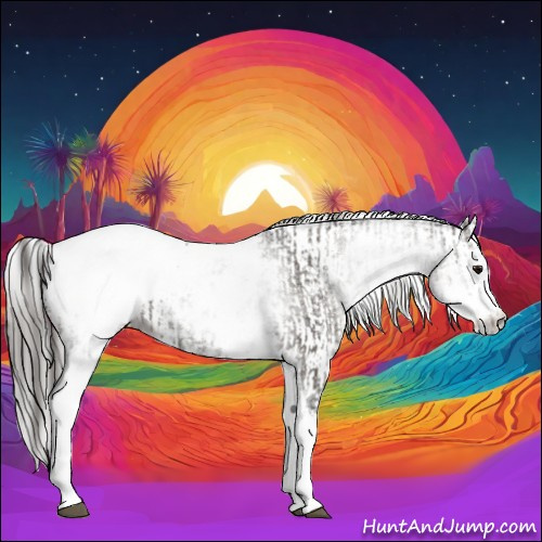 Horse Color:White Spotted Grullo Appaloosa Rabicano  and Gray White Spotted Grullo Appaloosa Rabicano 