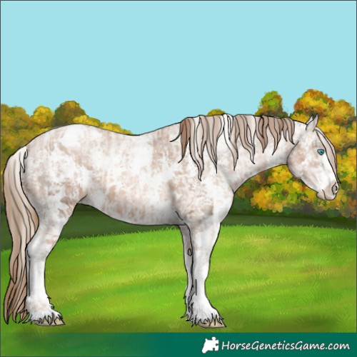 Horse Color:Chocolate Palomino Ice Pearl Sabino Varnish Rabicano  and Painted Liver Chestnut Ice Pearl Sabino Varnish Rabicano 
