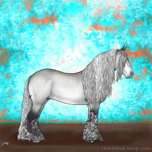 Horse Color:Silver Brown Chinchilla Tobiano