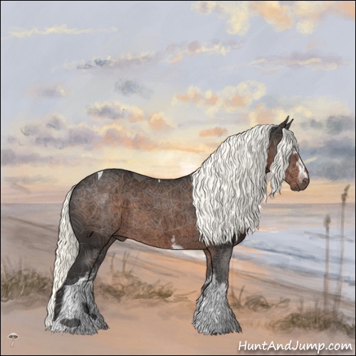 Horse Color:White Spotted Liver Chestnut Mushroom Tobiano