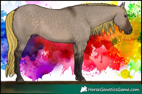 Horse Color:Painted Silver Brown Dun 