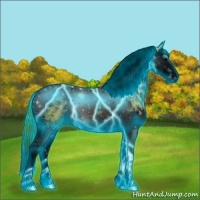 Horse Color:Void Thunderstruck Watercolor Grullo Splash Tobiano 