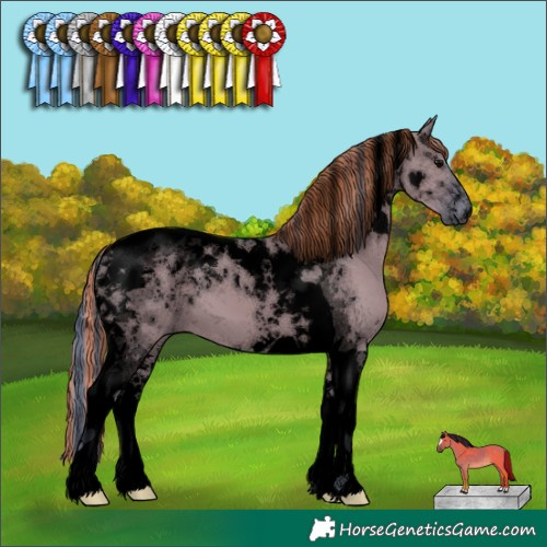 Horse Color:Void Painted Watercolor Grullo Tobiano 