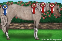 Horse Color:Silver Brown Roan Dun Tobiano