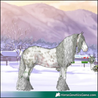 Horse Color:Watercolor White Spotted Silver Brown Ice Dun Sabino