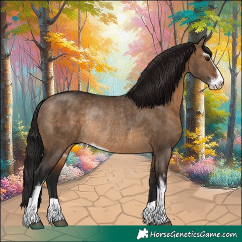 Horse Color:Gray Brown Dun Sabino Rabicano 