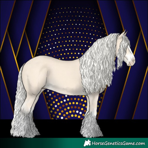 Horse Color:Cremello Splash  and Cremello Splash 