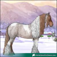 Horse Color:Liver Red Roan Tobiano 