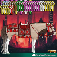 Horse Color:Classic Champagne Dun Sabino Splash Tobiano Rabicano