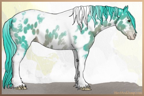 Horse Color:Watercolor Liver Chestnut Tobiano Near Leopard