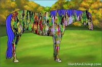 Horse Color:Watercolor Plaid  Black Ice 