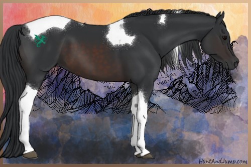 Horse Color:Brown Tobiano