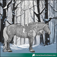 Horse Color:White Spotted Silver Bay Chinchilla Ice Dun