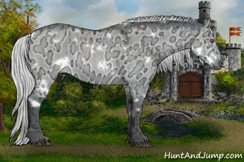 Horse Color:White Spotted Silver Brown Chinchilla Ice Dun 