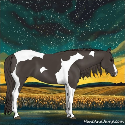 Horse Color:Smoky Black Tobiano 
