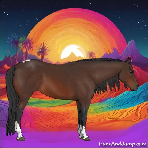 Horse Color:Bay Tobiano 