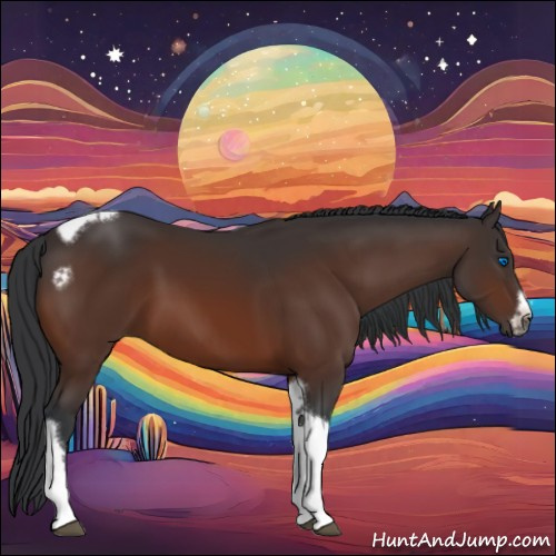 Horse Color:Brown Tobiano Frame 