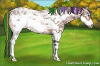 Horse Color:Painted White Spotted Bay Ice Frame